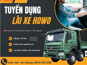 Tuyển dụng lái xe ben HOWO