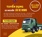 Tuyển dụng lái xe HOWO cho công trình tại Bình Dương